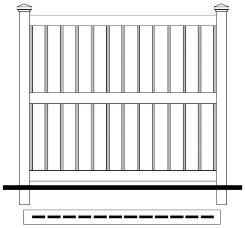 semi-privacy vinyl fence semi-privacy vinyl fence